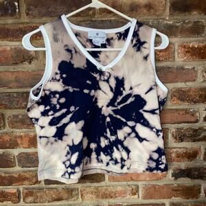 Saks Fifth Avenue Custom Bleach Dyed Tank Top Women's Size Medium